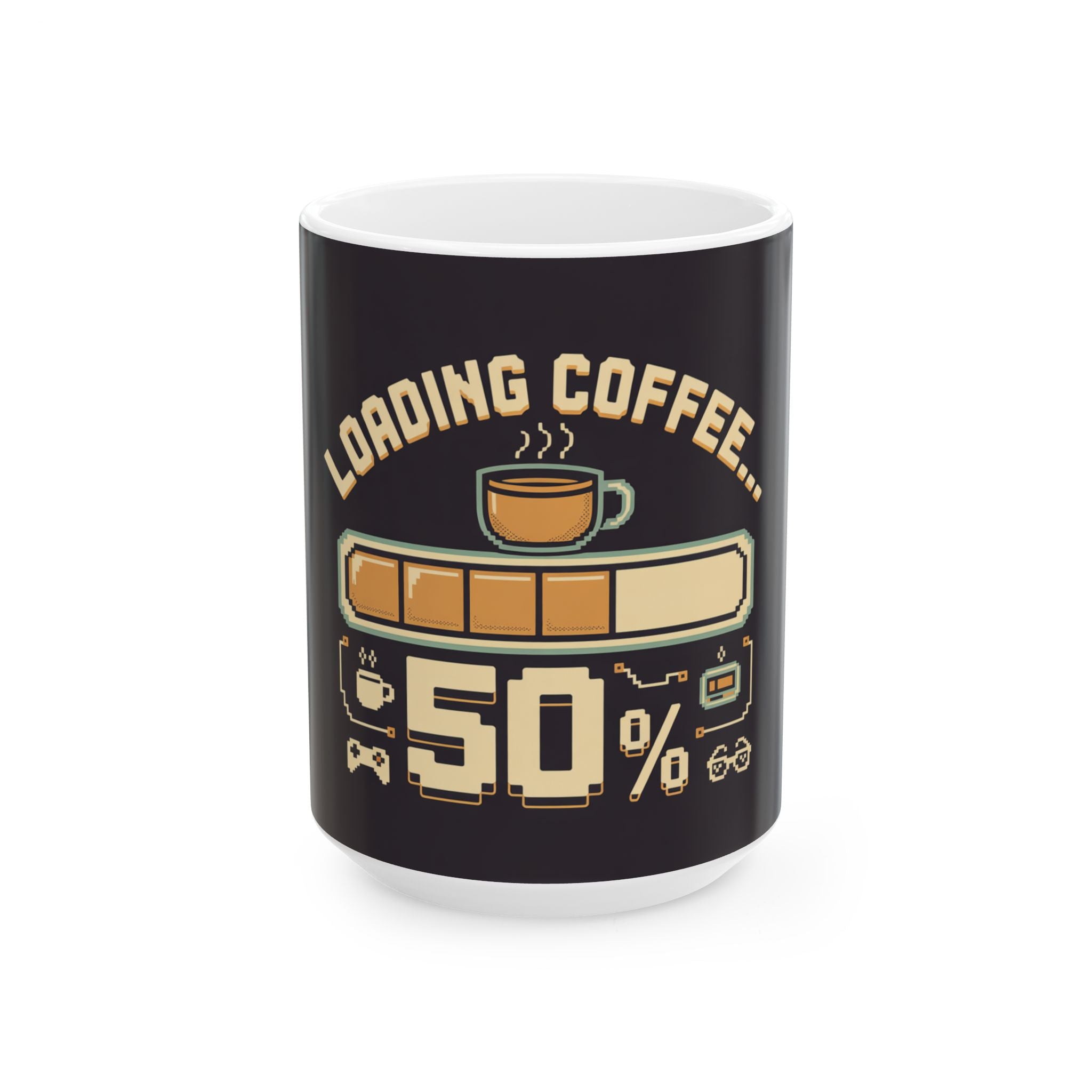 Loading Coffee Mug - Gamer Coffee Cup for Geeky Coffee Lovers, Funny 11oz, 15oz Ceramic Mug, Perfect Gift for Birthdays, Holidays, [...]