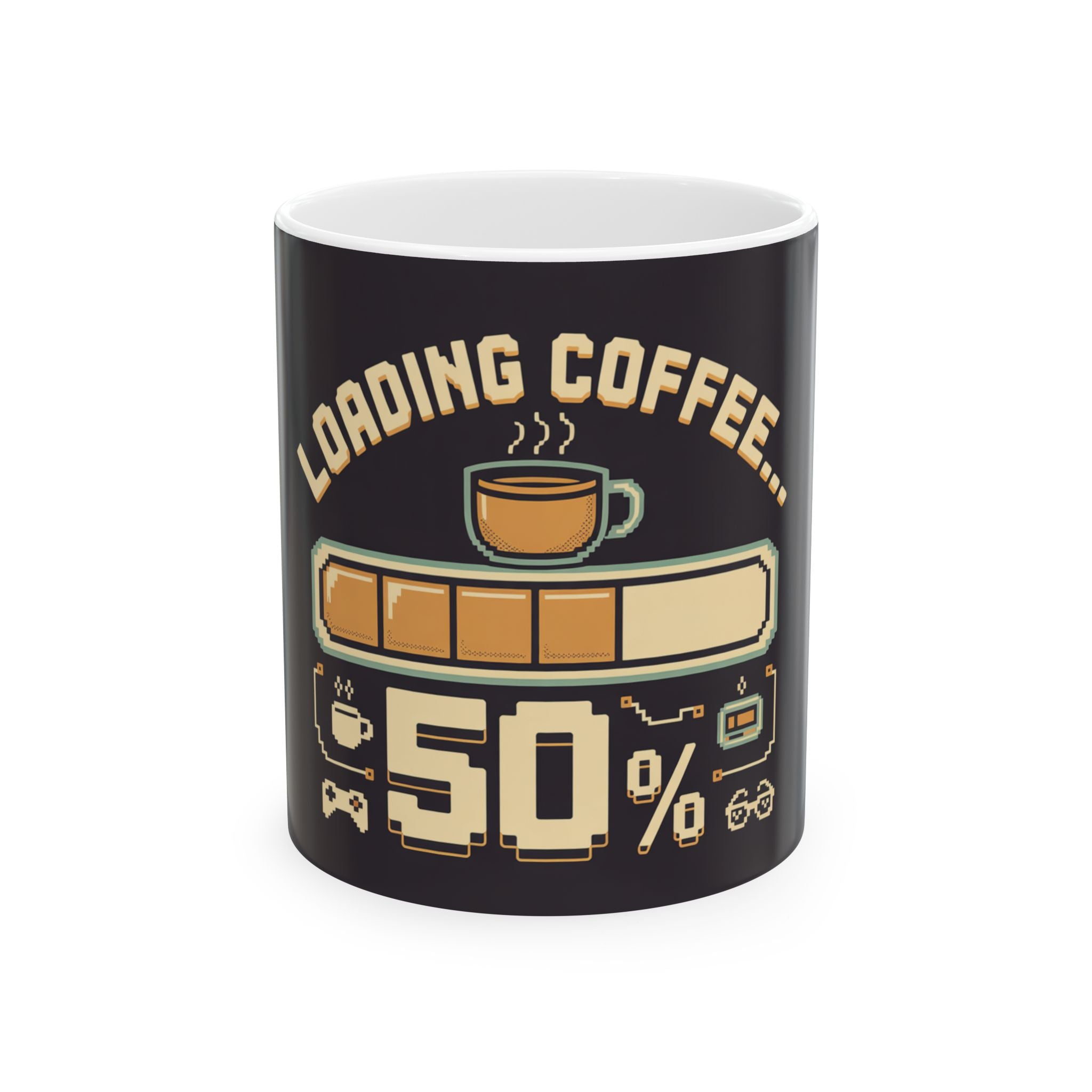 Loading Coffee Mug - Gamer Coffee Cup for Geeky Coffee Lovers, Funny 11oz, 15oz Ceramic Mug, Perfect Gift for Birthdays, Holidays, [...]